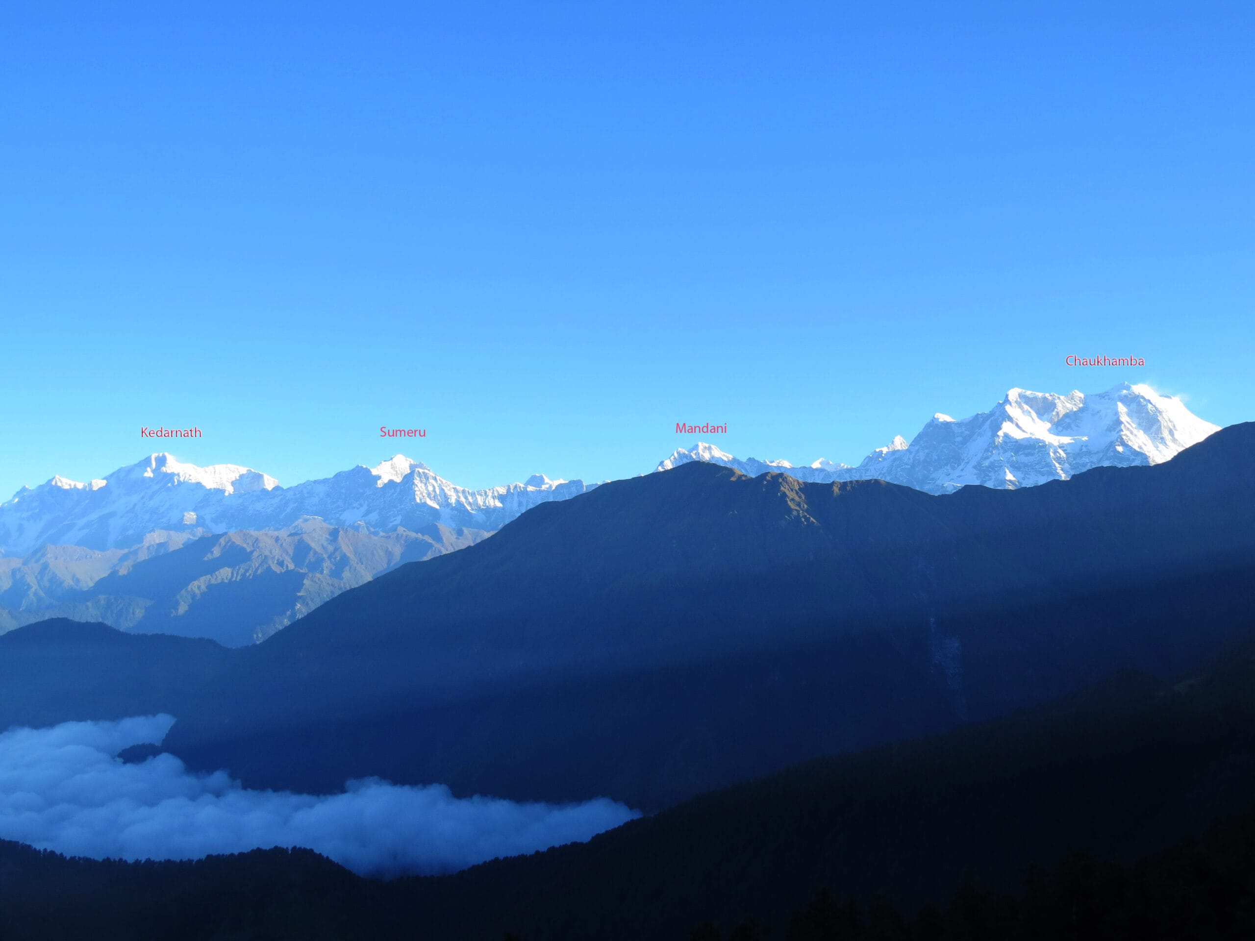 Himalayan Peaks from Tungnath
